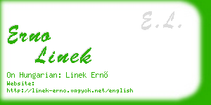 erno linek business card